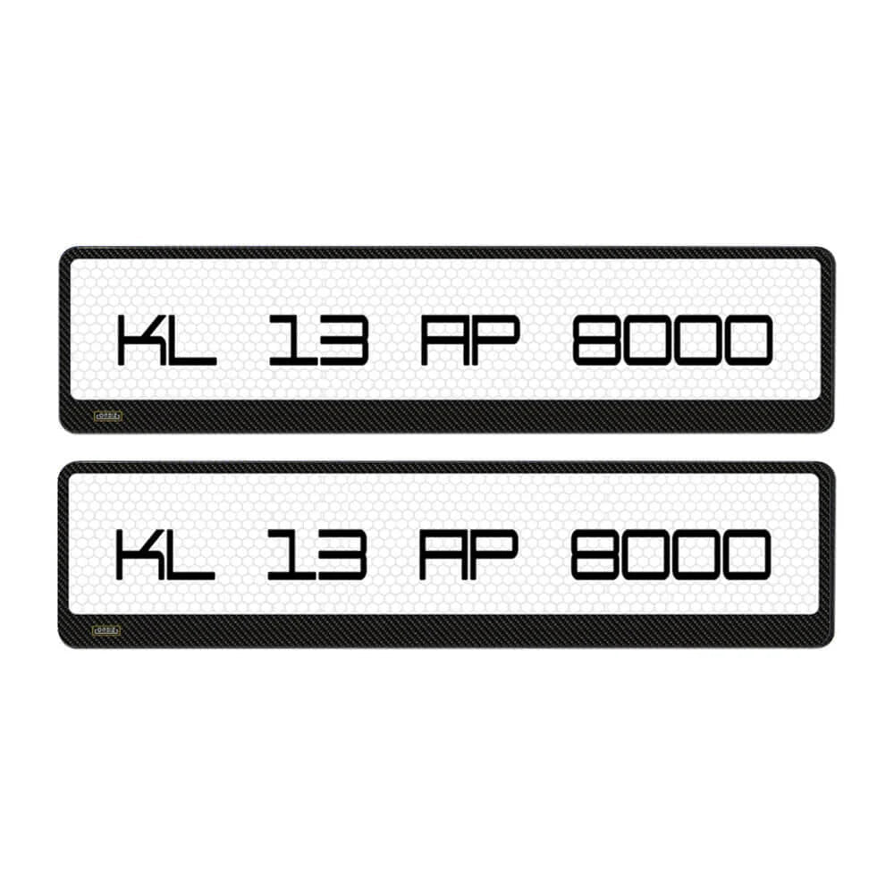 Midnight 3D Gel Number Plate | High Gloss Resin Finish | Universal Fit | ELITE AUTO MODS - Elite Auto Mods