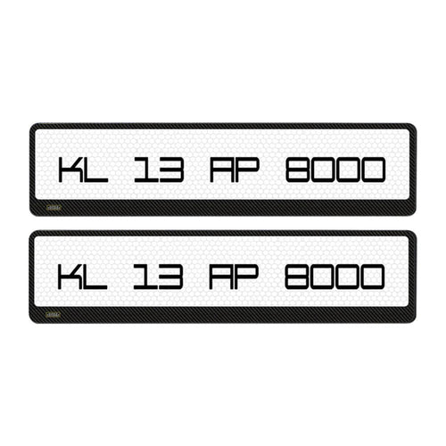 Midnight 3D Gel Number Plate | High Gloss Resin Finish | Universal Fit | ELITE AUTO MODS - Elite Auto Mods
